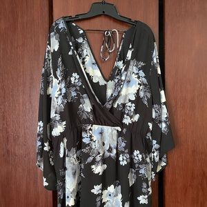 Torrid Faux Wrap Georgette Blouse - Size 3